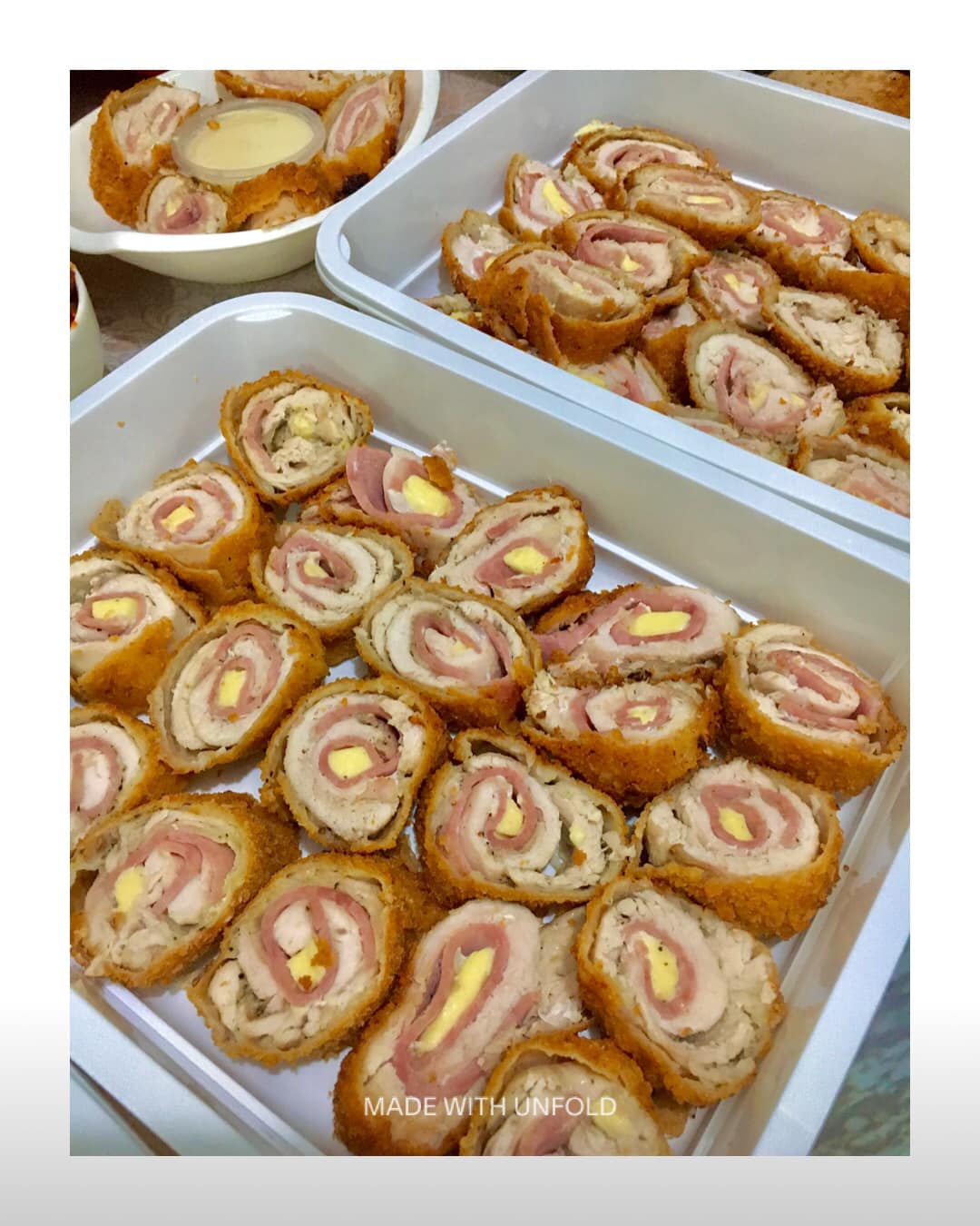 Chicken Cordon Bleu - Breaded chicken breast stuffed with ham and cheese, perfect for celebrations